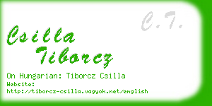 csilla tiborcz business card